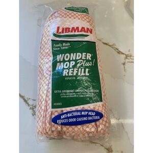 Libman Wonder Mop PLUS Refill Head Anti-bacterial Absorbent #03003 New Mop #3002